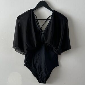 Chic Black Women's One-Piece Swimsuit